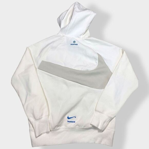 Nike Sportswear Big Swoosh Tech Fleece Pullover Hoodie White DD8222-133 size M - Picture 4 of 9